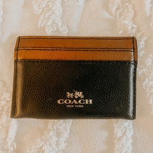 Coach Leather Duo-Tone Card Case